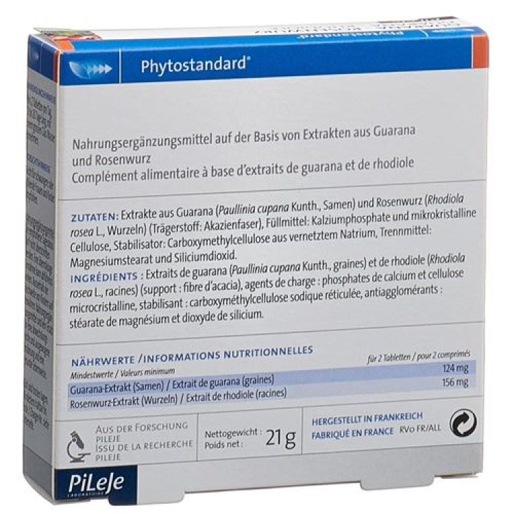 Guarana Phytostandard - Rhodiola tablet 30 pcs