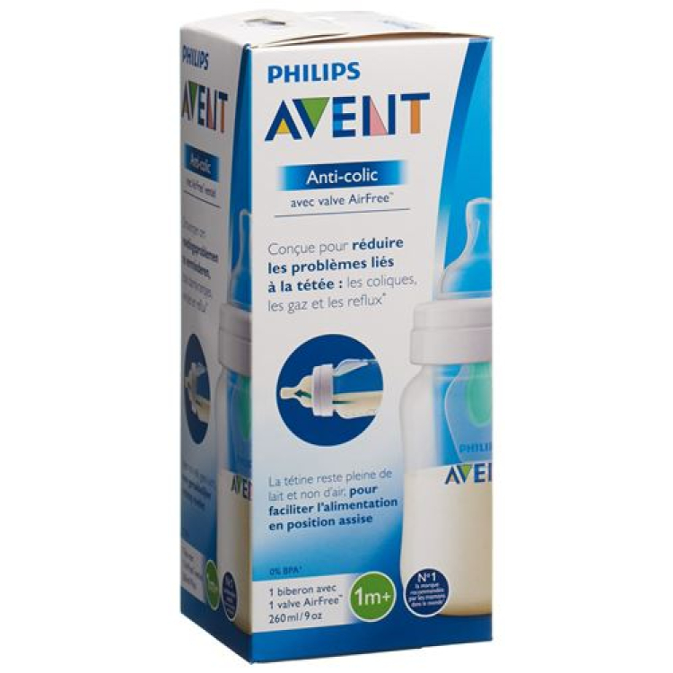 Avent Philips კოლიკების საწინააღმდეგო ბოთლები AirFree სარქველით 260მლ