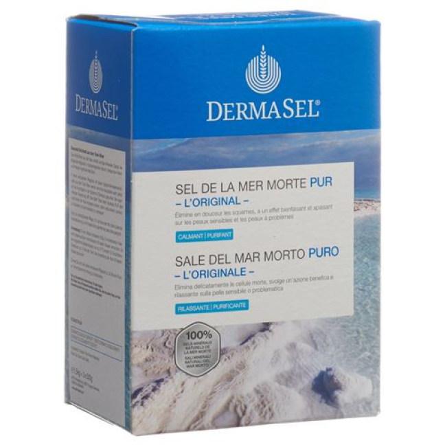 Dermasel bath salts PUR French German Italian carton 1.5 kg