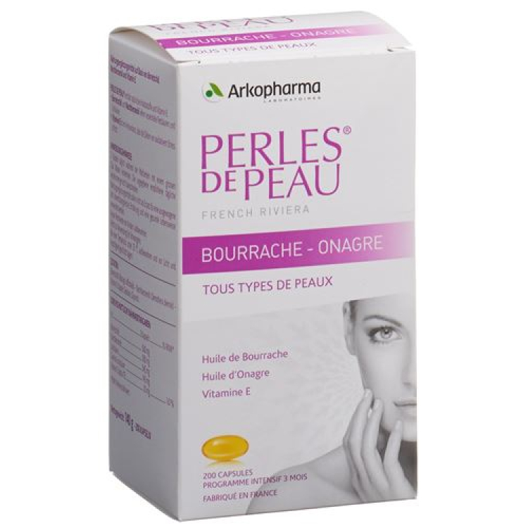 Perles De Peau Borage Evening Primrose 200 capsules