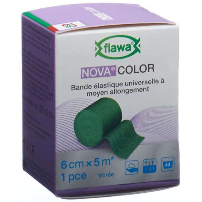 Flawa Novacolor Idealbandage 6cmx5m zelená
