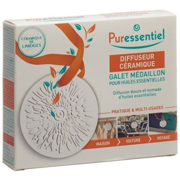 Puressentiel ceramic diffuser for essential oils Medallion Stone