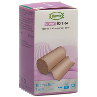 Flawa Nova Extra short-stretch bandage 10cmx5m skin-colored