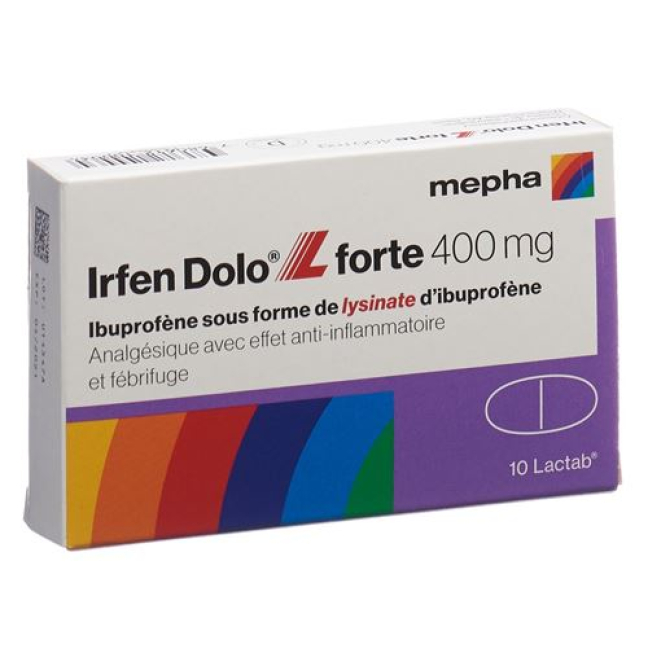 Irfen Dolo L forte Lactab 400 mg de 10 unid.