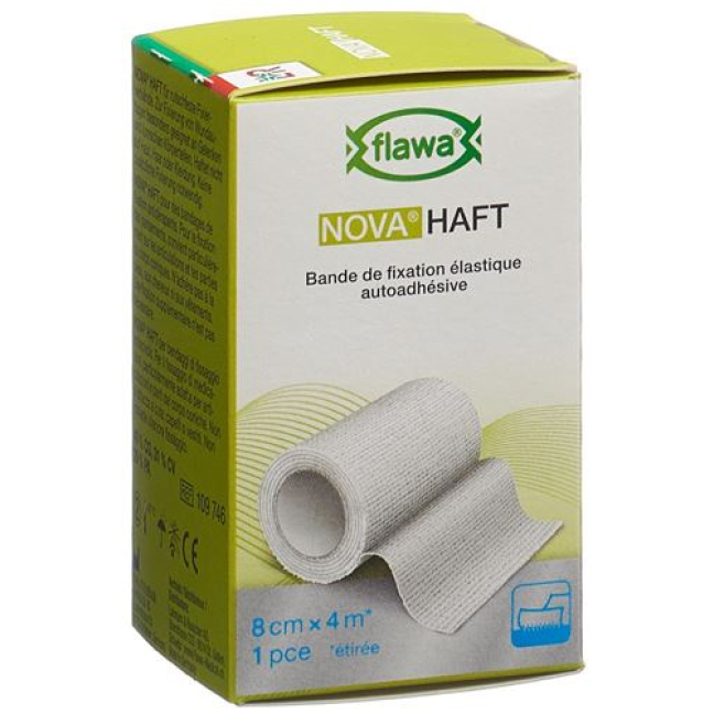 Bandage de gaze cohésif prison Flawa Nova 8cmx4m