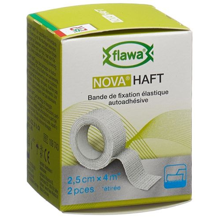 បង់រុំរុំជាប់គុក Flawa Nova 2.5cmx4m 2pcs