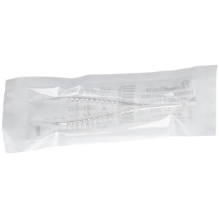 Gribi disposable tweezers 12.5cm anatomically sterile transparent