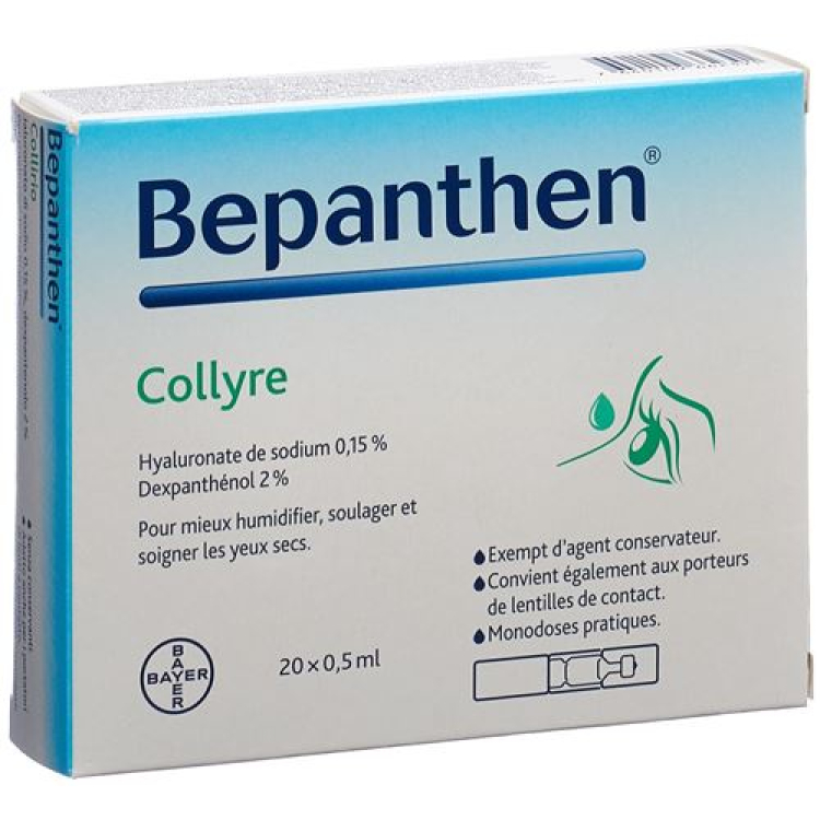 قطره چشمی Bepanthen 20 monodos 0.5 میلی لیتر