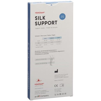 Venosan Silk A-D тіреу шұлықтары L қара 1 жұп