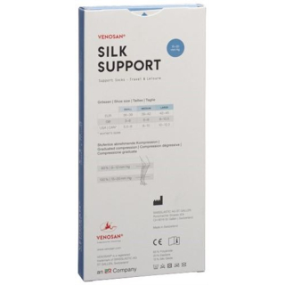 Venosan Silk A-D Support paypoqlari L kumush 1 juft