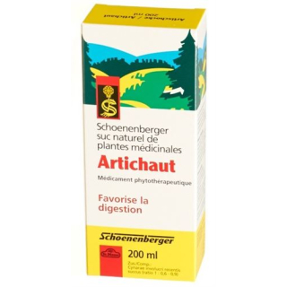 Schoenenberger artichokes medicinal plant juice bottle 200 ml