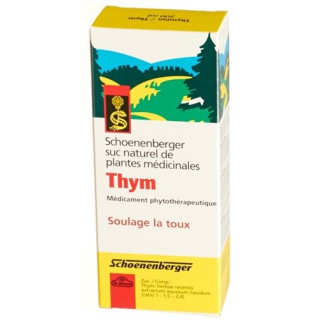 Schoenenberger thyme medicinal plant juice bottle 200 ml