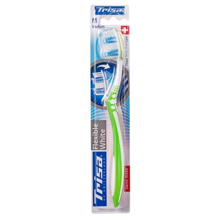 Trisa Flexible White Toothbrush medium