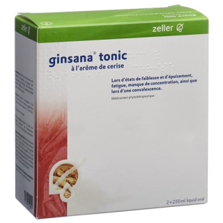 Ginsana Tônica líquido sabor cereja oral 2 Fl 250 ml