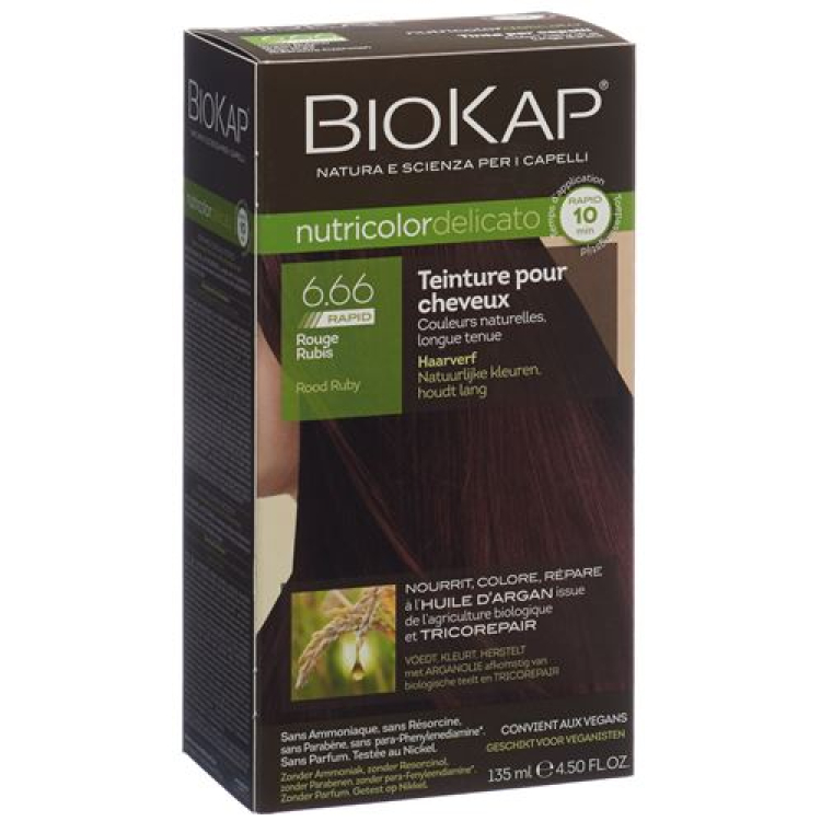 BIOKAP Nutricolor Delicato Rapid ruby ​​red 135 ml