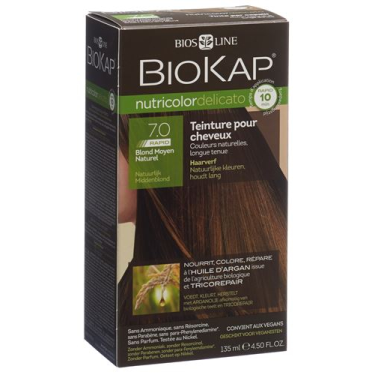 BIOKAP Nutricolor Delicato Rapid Natural Medium Blonde 135ml