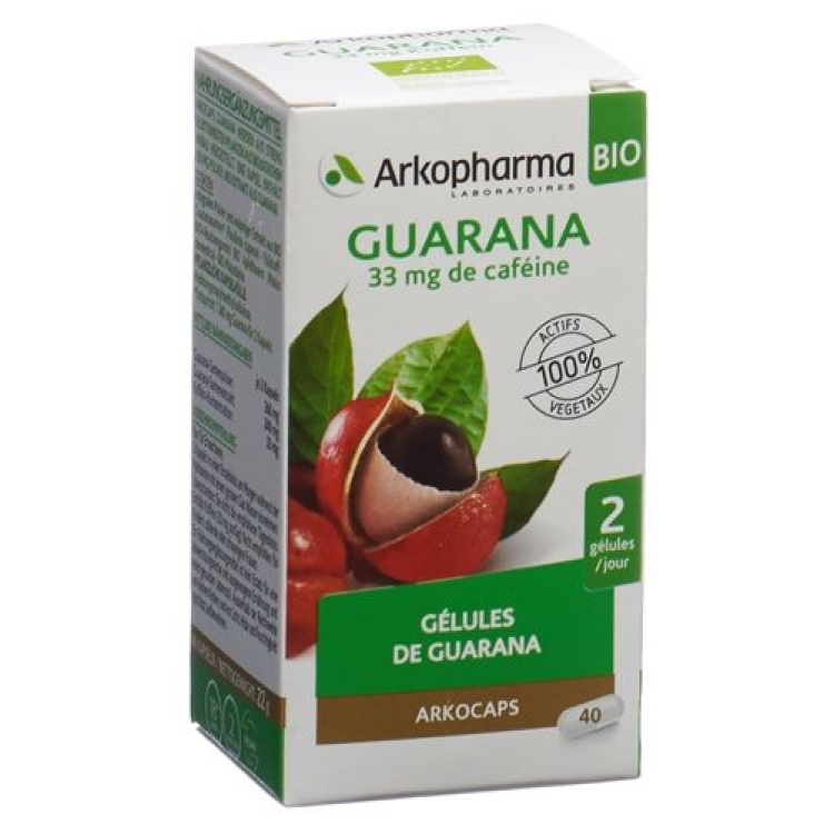 Arkocaps Guarana organic jar 40 capsules