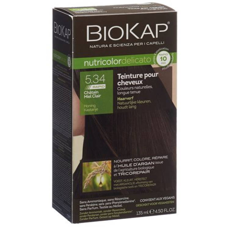 BIOKAP Nutricolor Delicato Rapid honey Maroon 135 ml