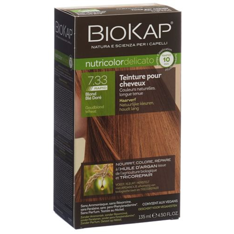 BIOKAP Nutricolor Delicato Rapid Golden Wheat Blond 135 ml