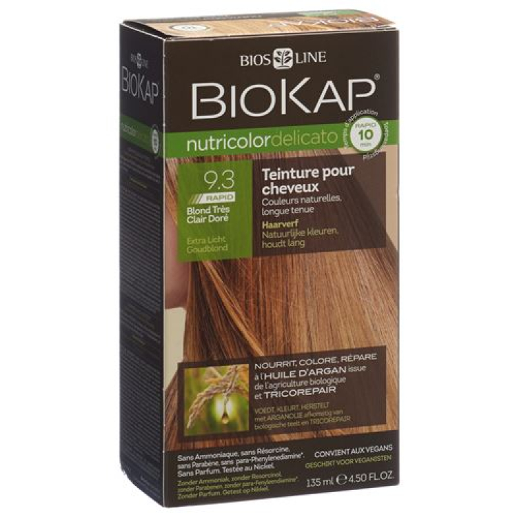 BIOKAP Nutricolor Delicato Rapid Extra Light Gold Blond 135 ml