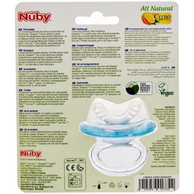 Nuby All Naturals teething gel with teething nuggi 15 g