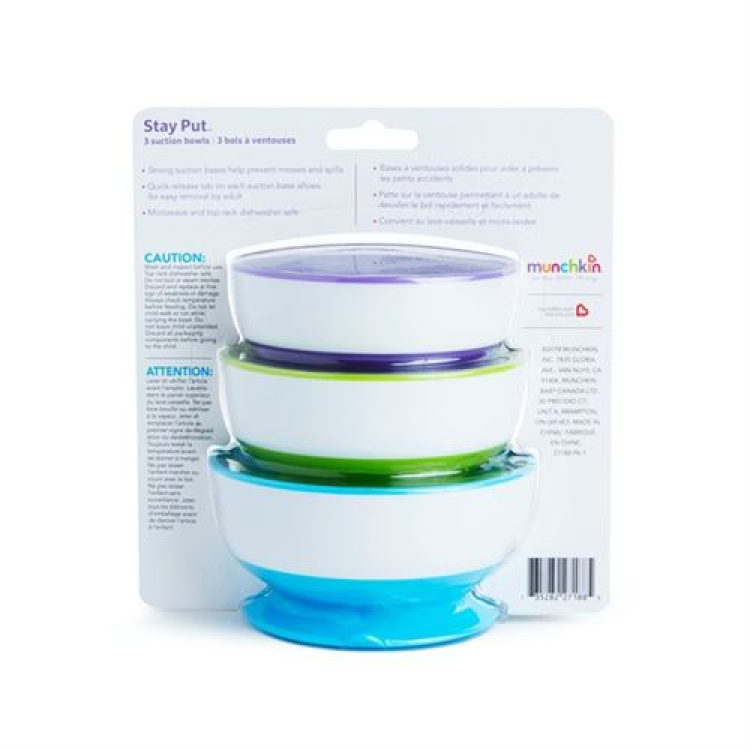 Munchkin bowls with suction cup 3 pcs