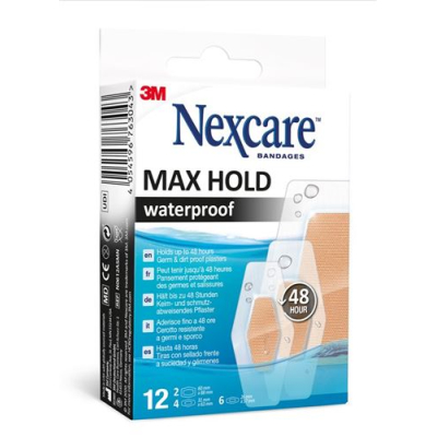 3M Nexcare MaxHold 3 גדלים מגוונים 12 יחידות