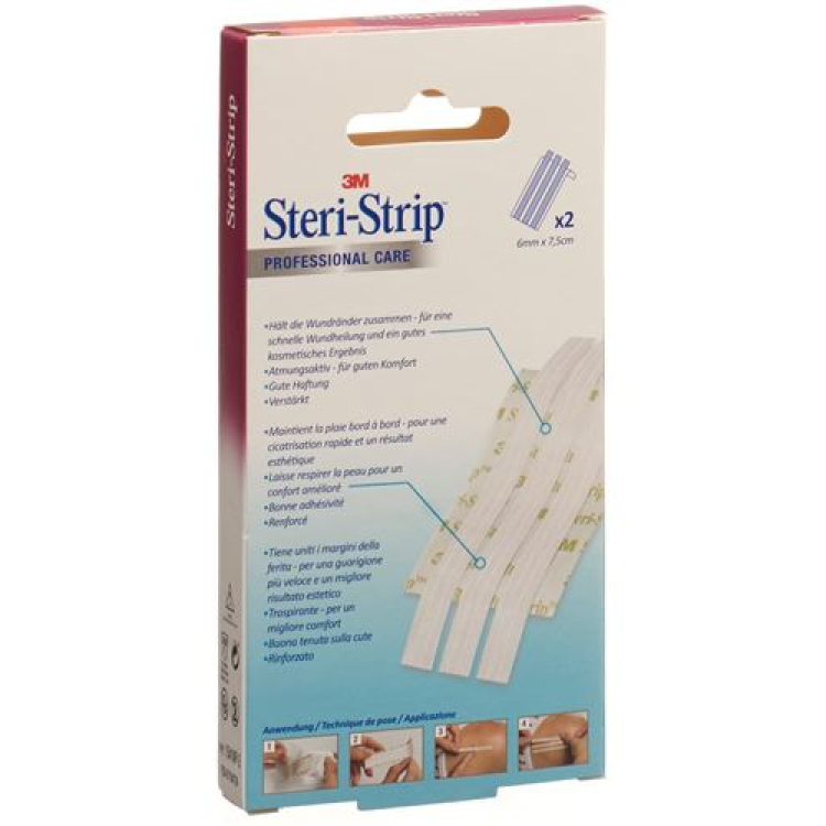 3M Steri Strip 6x75mm oq mustahkamlangan 50 x 3 dona