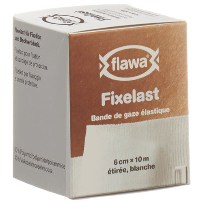 FLAWA FIXELAST 纱布绷带 10mx6cm 白盒