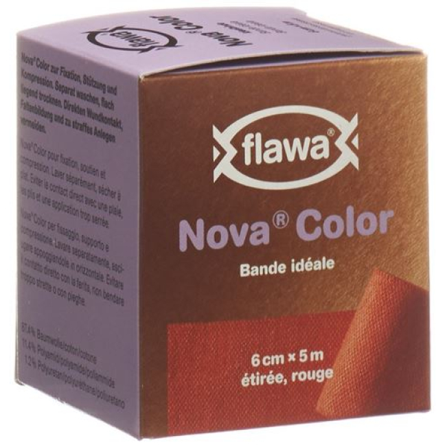 FLAWA NOVA COLOR Ideal bandaj 6cmx5m qizil (eski)