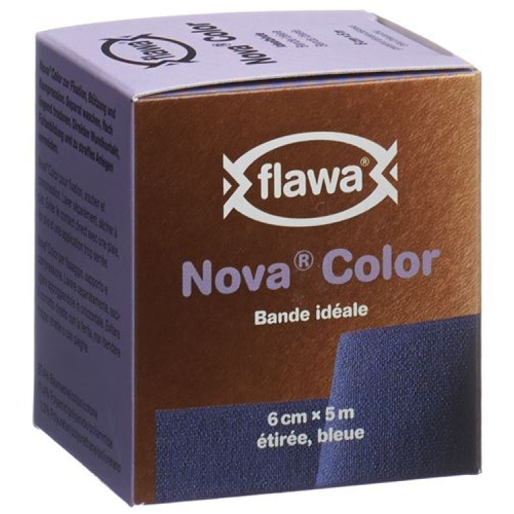 Flawa Nova Color Ideal Bandage 6cmx5m Blue