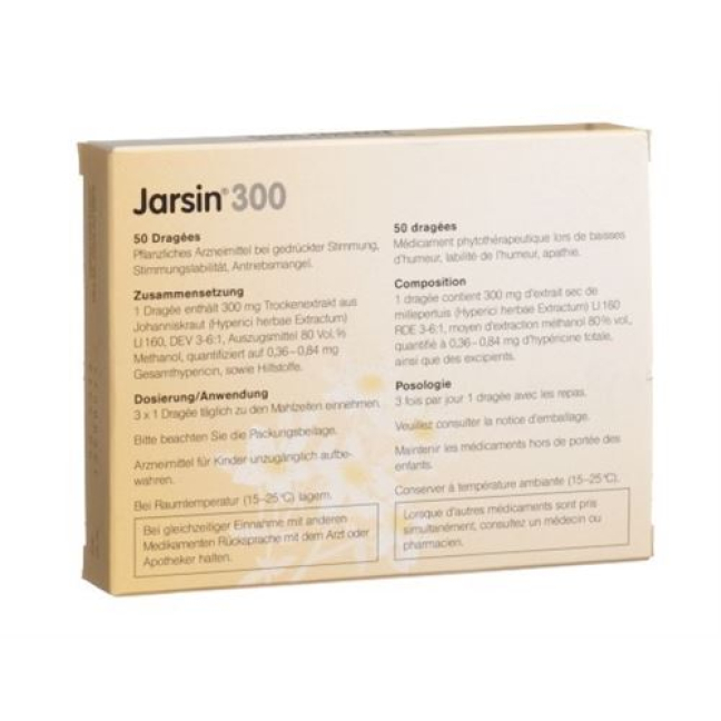 Jarsin drag 300 mg 100 st