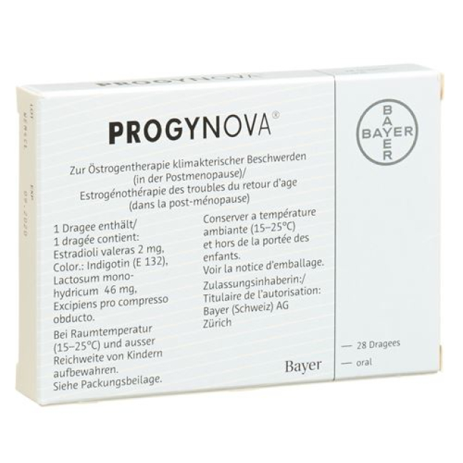 Progynova Drag 2 mg 3 x 28 個
