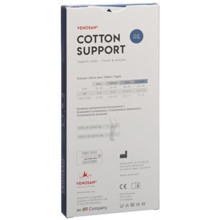Venosan COTTON SUPPORT Chaussettes A-D L blanc 1 paire