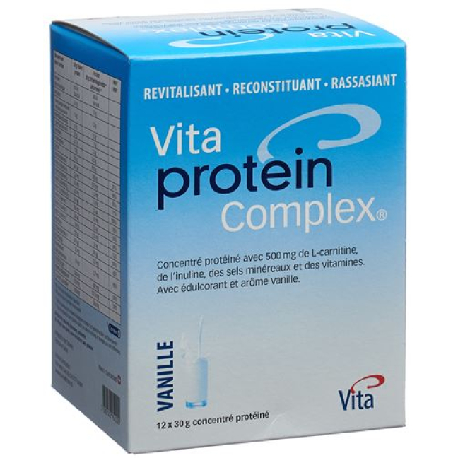 Vita Protein Complex ვანილის ფხვნილი 30 გ x 12 პაკეტი