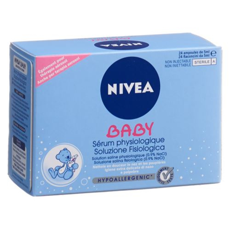 Nivea Baby Nasal free rastvor 0,9% 24 x 5 ml