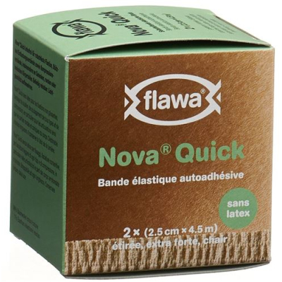 Бинт Flawa Nova Quick когезивний 2,5 см х 4,5 м без латексу 2 шт.