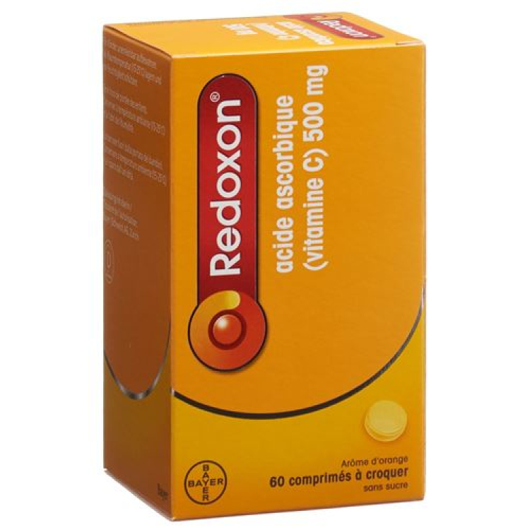 Redoxon Kautabl 500 mg perisa oren tanpa gula 60 pcs