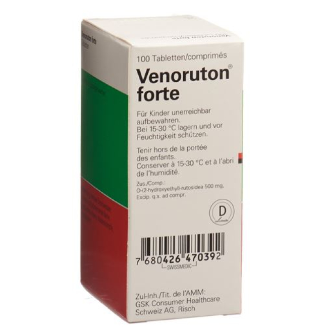 Venoruton forte tabletter 500 mg 100 stk