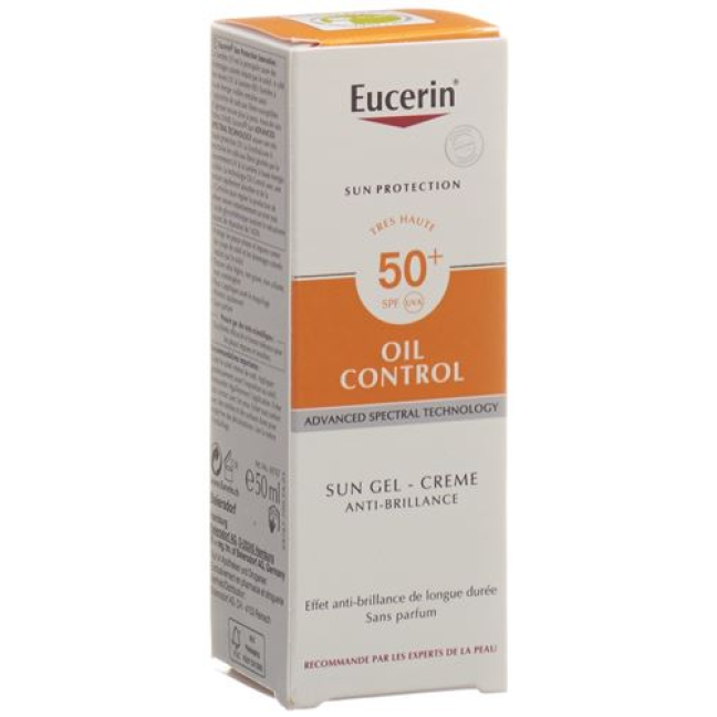 Eucerin SUN Sun Oil Control Gel Creme Antibrilho SPF50 + 50 ml