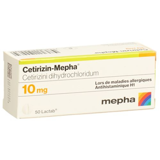 Cetirizina Mepha Lactab 10 mg 50uds