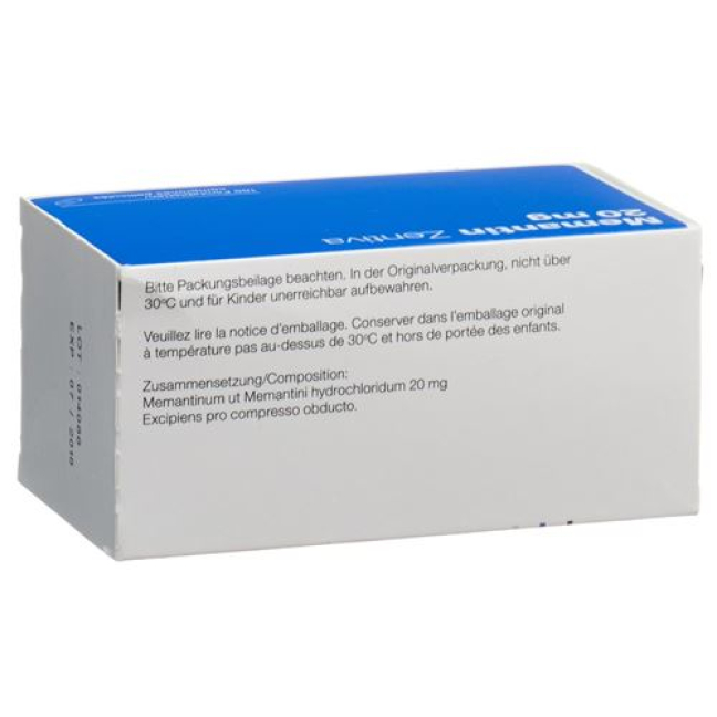Memantina Zentiva Filmtabl 20 mg 100 unid.