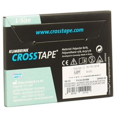 Cross Tape Tape ցավային ասեղնաբուժություն L 120 հատ