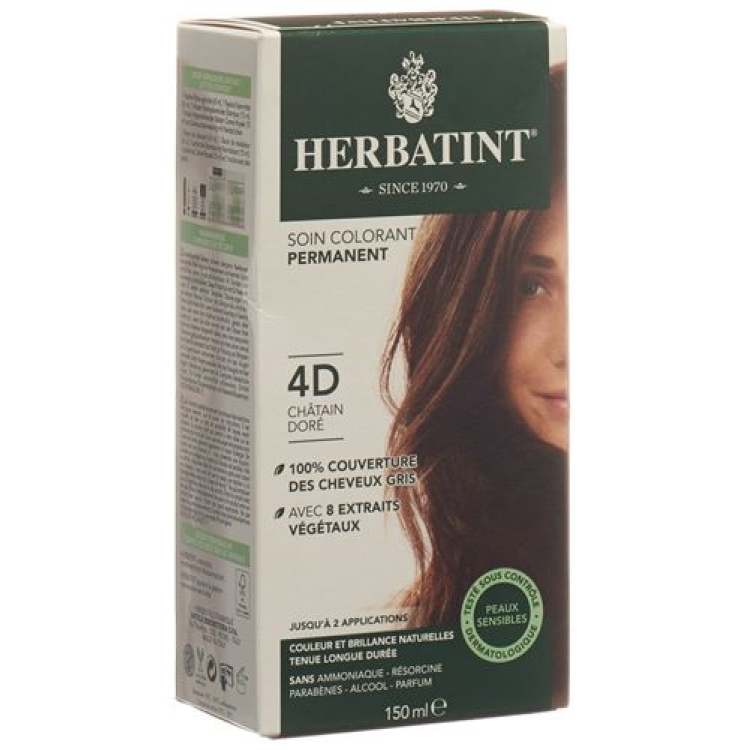 HERBATINT HAIRCOLOUR 4D Oro Marrone 150 ml