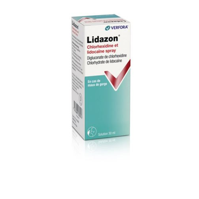 Lidazon klorheksidin og lidokain spray 30 ml