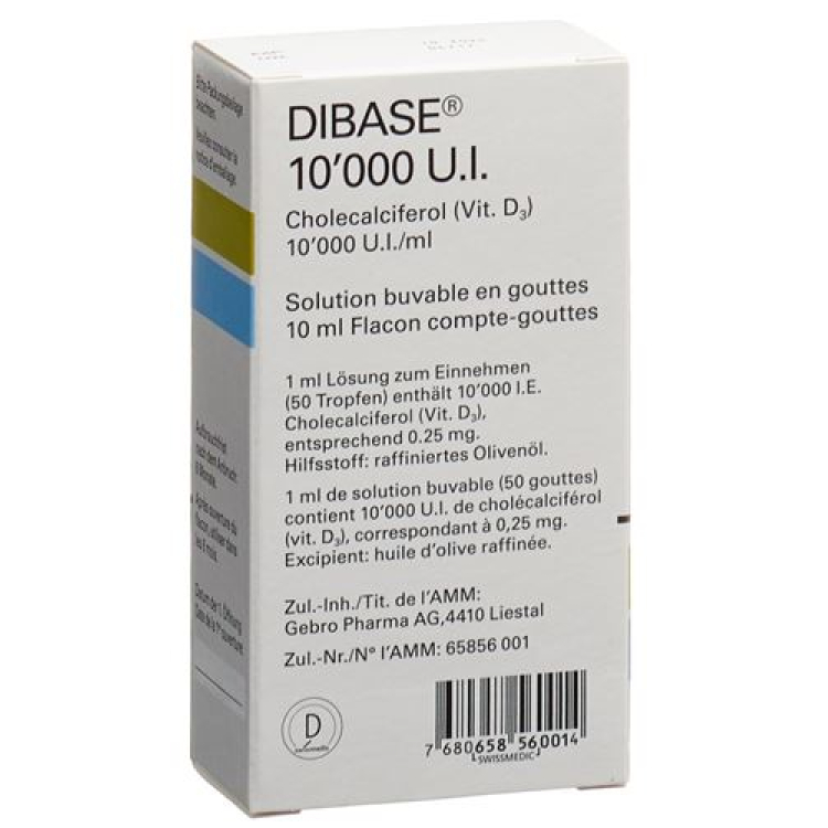 10000 IU / ml Fl 10ml의 Dibase 드롭