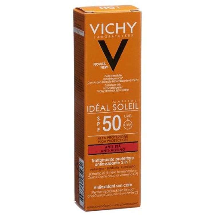 Vichy İdeal Soleil Yaşlanma Əleyhdarı Krem SPF50 + 50 ml şüşə