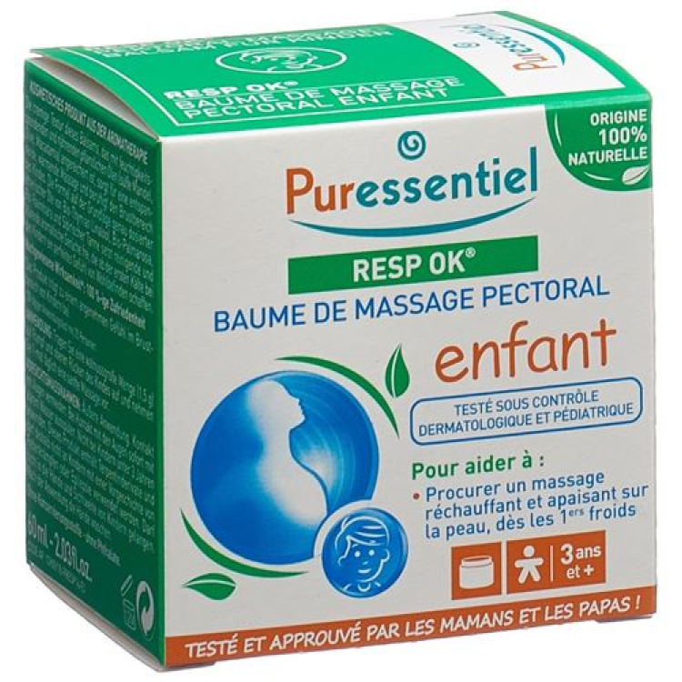 Puressentiel გულმკერდის მასაჟის ბალზამი ბავშვის Ds 60 მლ