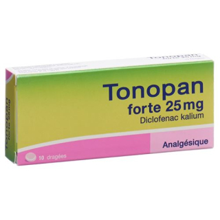 Tonopan forte arrastre 25 mg 10uds