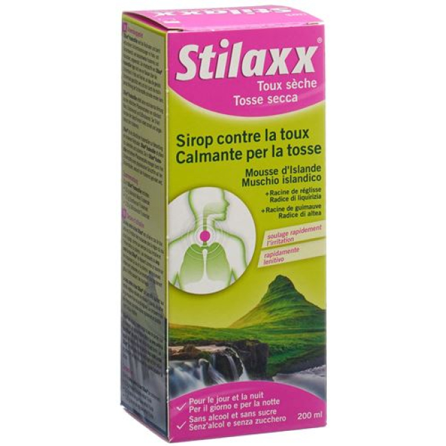 Stilaxx cough suppressant syrup adults bottle 200 ml